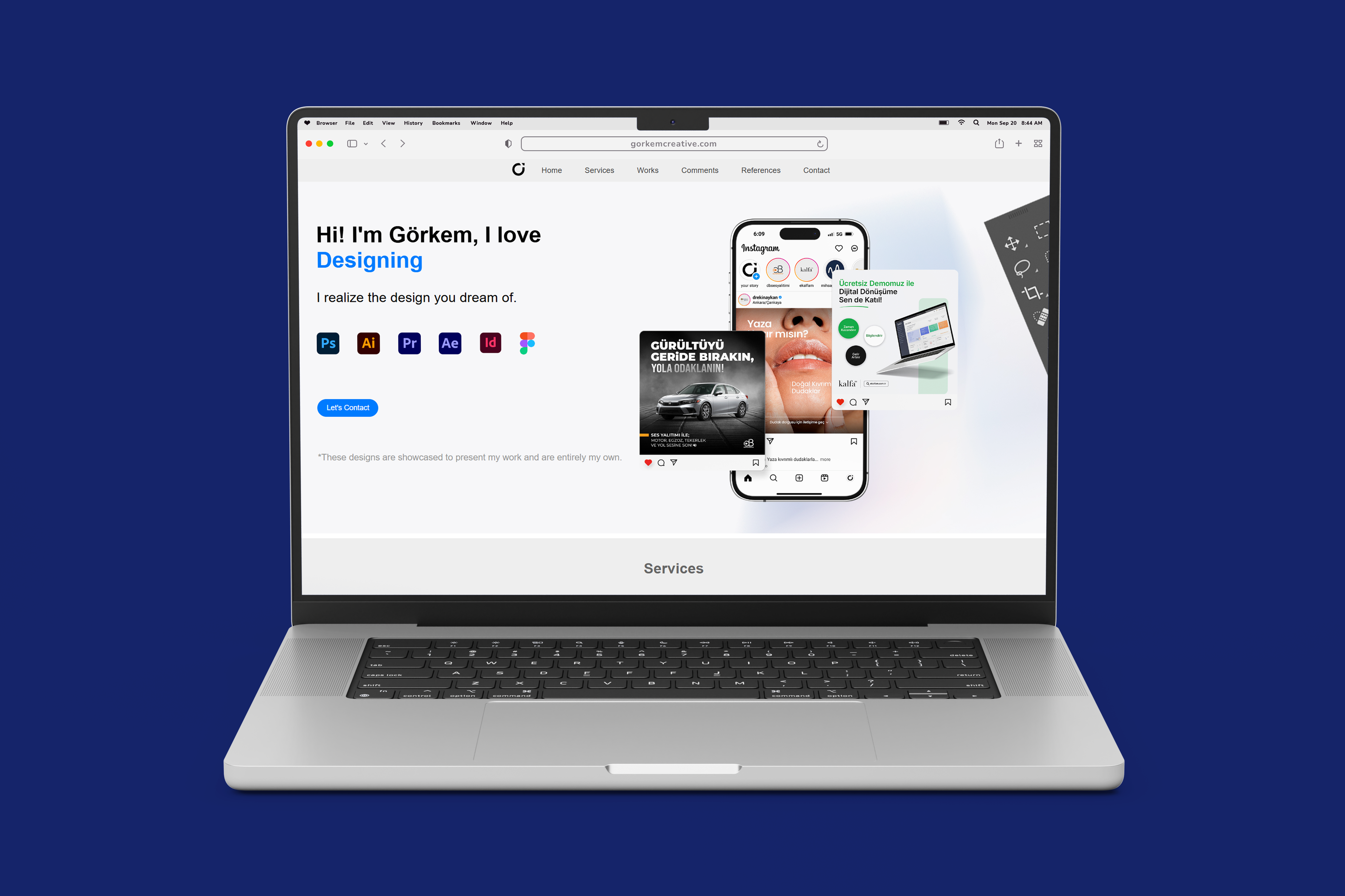 Görkem Creative – Dynamic, and Professional Portfolio Web App